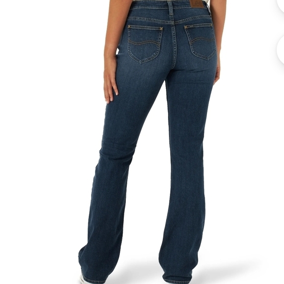 Lee NWT Women's Midrise Plus Size Long Boot Cut Jeans 972 - Picture 4 of 5